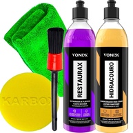 Kit Essencial Vonixx: Restaurax Revitalizador e Hidracouro + Acessórios Karbox - imagem 1