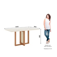 Sala de Jantar Kelly: 6 Cadeiras + Mesa Retangular - imagem 2