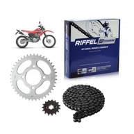 Kit Relação Honda XR 250 Tornado (01-08) Riffel TOP Aço 1045 com Retentor O-Ring - imagem 1
