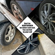 Kit de Reparo de Rodas com Tinta de Retoque de Borda Prateada e Preta - Fácil Aplicação, Secagem Rápida - imagem 3