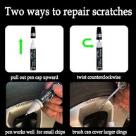 Tinta de Retoque para Rodas Preta Fosca - Caneta de Reparo para Arranhões Automotivos - imagem 5