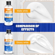Tinta de retoque branca - Caneta de retoque multisuperfície fosca e brilhante atualizada de 200 ml para reparar arranhões, lascas, rachaduras em banheiras, azulejos, esmalte, madeira - tinta para - imagem 3