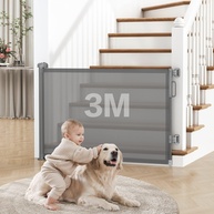 Portão de Segurança Retrátil para Bebês e Pets | 86cm x 3m | Tela PVC Cinza - imagem 1