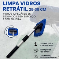 Limpador Limpa Vidros Retrátil Automotivo Vonixx - Alça Ergonômica 180º - imagem 3