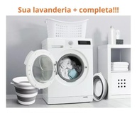 Balde Dobrável Retrátil 10L em Silicone – Com Suporte de Parede e Alça Reforçada | Ideal para Casa e Apartamentos - imagem 4