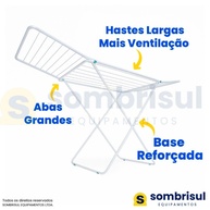 Varal de Chão Maxi: 25kg, Dobrável e Retrátil - imagem 2