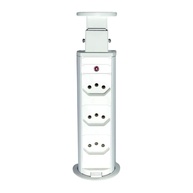 Torre de Tomadas Retrátil Branca Multiplug: Elegância e Praticidade para Seu Espaço - imagem 1