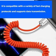 Cabo USB-C Retrátil 66W: Carregamento Turbo! - imagem 2