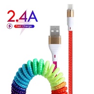 Cabo USB Retrátil Rainbow Spring: Carregue Rápido! - imagem 2