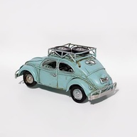 Miniatura Carro Azul em Metal 14x7x7 cm – Estilo Retrô e Decorativo, Carro Clássico - imagem 3