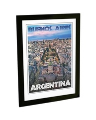 Quadro Decorativo Buenos Aires - Ilustração Retro para Sala e Quarto - imagem 2