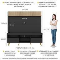 Rack Painel TV 65" Madri: Estilo Retrô! - imagem 2