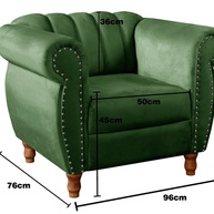 Poltrona Chesterfield Verde: Luxo Retrô! - imagem 2