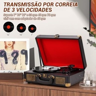 Toca Disco Vinil Retrô com Bluetooth e USB: Reviva a Magia do Vinil com Som de Alta Qualidade - imagem 5