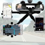 Suporte Celular Universal 360º para Retrovisor de Carro - GPS, Waze e Segurança - imagem 3