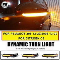 Luz de Seta Dinâmica LED para Retrovisor Peugeot 208/2008 e Citroen C3 - Estilo e Segurança - imagem 3