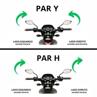 Retrovisor Moto GVS 360°: Honda, BMW GS650/F800 - imagem 1