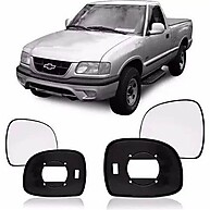 Retrovisor S10/Blazer/Silverado: Espelho + Base (97-2010) - imagem 1