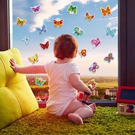 Adesivos de Borboletas Espessas de Gel Reutilizáveis - Decoração Divertida para Janelas, Paredes e Quartos Infantil - imagem 3