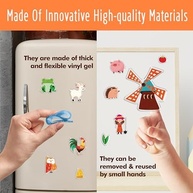 Adesivos de Geleia de Animais da Fazenda - 38 Peças Reutilizáveis para Decoração e Aprendizado Infantil - imagem 5