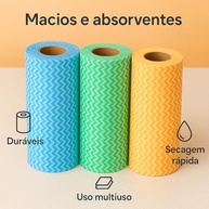 Kit com 50 Panos de Microfibra Reutilizáveis - Limpeza Ultra Absorvente para Casa e Carro - imagem 5
