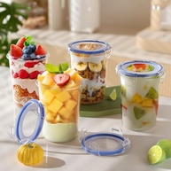 Potes para Overnight Oats 4 Unidades - 16oz, à Prova de Vazamento, BPA-Free, Reutilizáveis e Portáteis - imagem 3