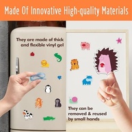 Adesivos de Geleia Animais - 31 Unidades Removíveis e Reutilizáveis para Decoração Infantil - imagem 4