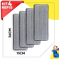 Kit 4 Refis para Mop Refil de Microfibra 36x10,5cm - Alta Absorção, Lavável e Reutilizável - imagem 3