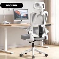 Cadeira de Escritório Ergonômica 3D Plus com Apoio de Braços Reversível e Encosto Ajustável - Branca - imagem 3