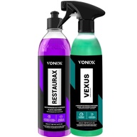 Kit Essencial Vonixx: Revitalizador Restaurax 500ml + Limpa Rodas Vexus 500ml - imagem 1