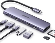 UGREEN Revodok 1071 USB C Hub para laptop 7 em 1 USB C Dongle 4K HDMI, carregamento PD de 100 W, USB-C e 2 portas de dados USB-A de 5 Gbps, leitor de cartão SD/TF para MacBook Pro/Air, iPad P - imagem 1