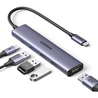 UGREEN Revodok 105 USB C Hub 5 em 1 adaptador multiporta 4K HDMI, fornecimento de energia de 100 W, 3 portas de dados USB-A, dongle USB C para MacBook Pro/Air, iPad Pro, iMac, iPhone 15 Pro/P - imagem 1