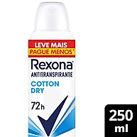 Rexona Cotton Dry 250ml: 72h de Proteção Ativada pelo Movimento - imagem 1