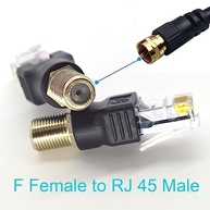 Adaptador RF F Fêmea para RJ45 Macho: Conexão Coaxial Direta e Confiável - imagem 3