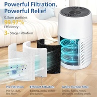 JORAIR Filtros HEPA H13 para Purificador LEVOIT Core Mini-RF | Pacote com 2 Unidades, Sistema 3 em 1 com Carbono Ativado - imagem 4