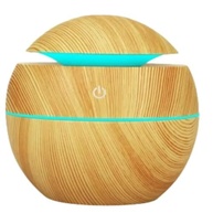 Umidificador Ultrassônico 200ml USB com Luz RGB e Aromaterapia - Design Madeira - imagem 1