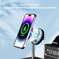 Carregador 3 em 1: Wireless, Relógio e Luminária RGB - imagem 3