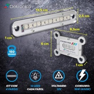 Kit Super Strobo Led para Som Automotivo Rgb 2 Faróis 12v Deltrônica - imagem 5
