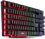 Teclado Gamer Semi Mecânico Multimídia Led Rgb Qwerty Antighosting Usb para Pc Notebook Xbox Series X S Ps4 Ps5 - imagem 1