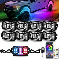 Rock Lights RGB 168 LEDs 5 Lados: Iluminação Off-Road Inteligente e à Prova d'Água - imagem 1