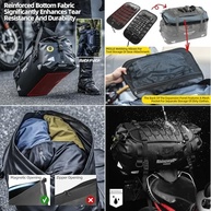 Rhinowalk 40L: Bolsa de Selim Impermeável para Moto com Expansão e MOLLE - imagem 4