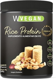 W Vegan Rice Protein Premium Paçoca 330G - imagem 1