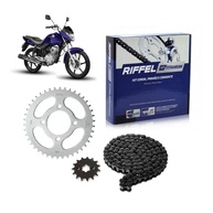 Kitcg160Fan(16 , 18)Cg160 Start(16 , 18)/Cg160Cargo(16 , 17)Cg150 Titan 04 , 1544Z X 15Z C/Corr428Hx118L , Riffel - imagem 1