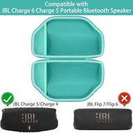 Capa Rígida Baval para JBL Charge 6/5: Proteção Premium e Portabilidade Total (Azul Petróleo) - imagem 4