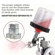 Conjunto de 4 Copos Rígidos 800ml + Anéis de Retenção - Sistema Descartável para Pistola de Pintura - imagem 5