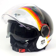 Capacete Nzi Ringway Duo Skyline Preto/Branco: Estilo, Segurança e Conforto para Sua Pilotagem Urbana - imagem 1