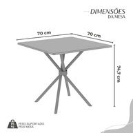 Sala de Jantar Completa: Mesa e 4 Cadeiras Rio - imagem 2