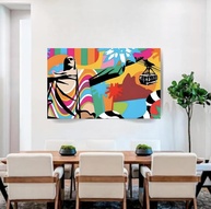 Quadro Tela Grande Parede 100x70 Rio de Janeiro Colorido Moderno Canvas - Decoração Premium com Estilo Urbano - imagem 2