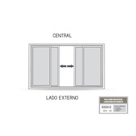 Janela de Aço Correr 4 Folhas 100x200cm Riobras - imagem 2