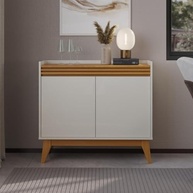 Buffet Aparador Ripado 2 Portas com Pés de MDF Astúrias 92cm - Modernize sua Sala - imagem 4